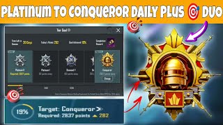 DAY 🎯 36  PLATINUM TO CONQUEROR DAILY HIGH PLUS GAMEPLAY ✔  DUO RANK PUSH  TIPS AND TRICKS ✔ [upl. by Carmena]