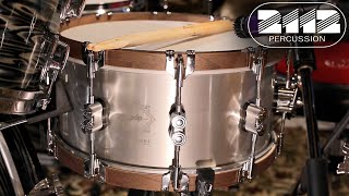 PDP Concept Select 65x14 Aluminum Snare wWalnut Hoops [upl. by Bevon222]