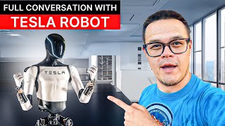 Tesla Robots I have a full Conversation with a Robot [upl. by Madison332]