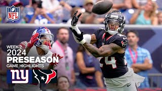 New York Giants vs Houston Texans Highlights  2024 Preseason Week 2 [upl. by Ednyl]