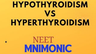 Thyroid disease hypothyroidism vs hyperthyroidism neet [upl. by Maxi599]