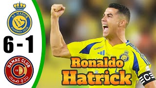 Cristiano Ronaldo BACK 💥 Al Nassr vs Damac 61  All Goals amp Highlights  2024 [upl. by Tertias]