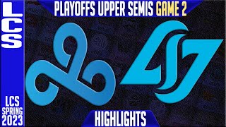 C9 vs CLG Highlights Game 2  LCS Spring 2023 Playoffs Upper Semifinal  Cloud9 vs CLG G2 [upl. by Gwenora]