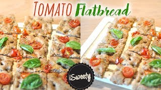 Homemade Mediterranean Flatbread Pizza Healthy Recipe [upl. by Mckale]