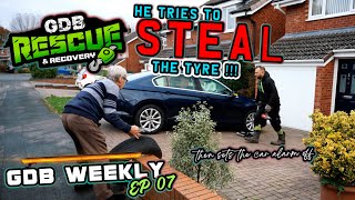 OAP trys to steal the TYRE Then his alarm goes off EP7 GDB WEEKLY [upl. by Charters527]