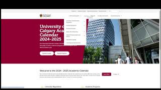 Introduction to the NEW University of Calgary Academic Calendar [upl. by Bluh]