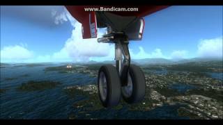 Approaching Virtual Bergen Lufthavn Flesland  HD [upl. by Swerdna]