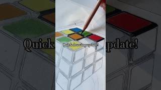 Part 2 of this rubix cube drawing art realism drawing painting artdrawing semirealism arts [upl. by Joye]