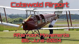 Afternoon of Plane Spotting at Cotswold Airport 6th June 2024 ATR72 Tiger Moth amp a Hurricane [upl. by Selwin]