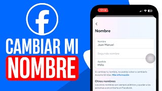 Cómo CAMBIAR el NOMBRE en Facebook en iPhone 2024 [upl. by Kinom]