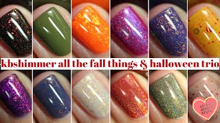 KBShimmer All the Fall Things amp Halloween Trio Live Swatches  Streets Ahead Style [upl. by Ahsart]