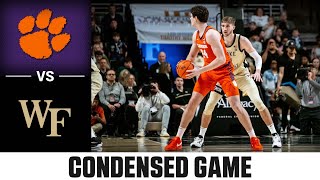 Clemson vs Wake Forest Condensed Game  202324 ACC Men’s Basketball [upl. by Lachish]