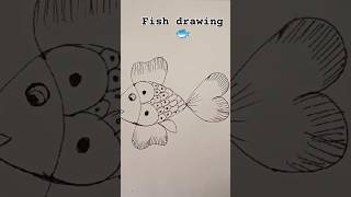 fish drawing easy🐟 👌 youtubeshorts art trending viralvideo [upl. by Farrington647]