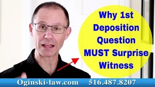 My First Deposition Question Gets Right to Heart of Case NY Medical Malpractice Lawyer Explains [upl. by Carling177]