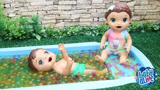 BABY ALIVE FELIPINHO APRONTOU E ENCHEU A PISCINA DE ORBIS [upl. by Sulecram280]