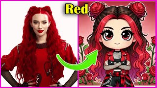 Descendants The Rise of Red As Chibi Version  Guess The Voice and Song amp Dance [upl. by Aicekat]