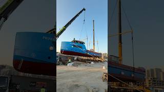 The first trial voyage of the offshore oil workboat has been launched boat ALLHEARTBOAT [upl. by Bodrogi956]