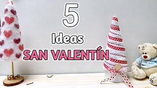 5 MANUALIDADES de San Valentín para Hacer y decorar en Casa 😍 Valentínes Day Diys [upl. by Tabbi]