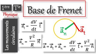 Vecteurs vitesse et accélération dans la base de FrenetPhysique S2S Terminale SPÉ [upl. by Euhsoj]