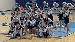 Riley County Middle School Cheer Halftime Performance 1424 [upl. by Moody]