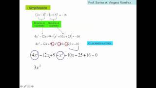 SIMPLIFICANDO ECUACIONES DE 2º [upl. by Diandre828]