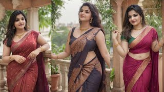 4K AI ART Indian Lookbook Beautiful Stylish Saree Designs Ideas [upl. by Tadeo]