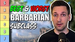 Barbarian Subclass Tier Ranking in Dungeons amp Dragons [upl. by Neitsirhc172]