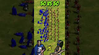 50 Elite Teutonic Knights vs 50 Elite Plumed Archers AoE2 Shorts ageofempires gaming [upl. by Wadsworth644]