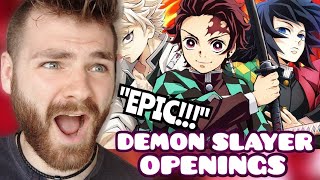 THIS WAS FING INSANE  Demon Slayer Openings 15  New Anime Fan  REACTION [upl. by Sirkin]