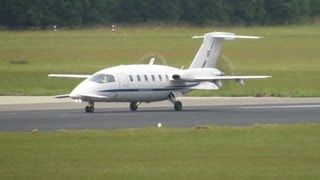 Piaggio P180AM Avanti Italian Air Force takes off at Eindhoven [upl. by Pandich]