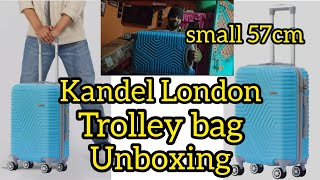 Kandel London trolley bag unboxing  trolley bag  unboxing video  Flipkart trolley bag small cm57 [upl. by Llennod]