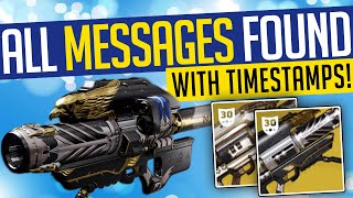 Destiny 2  ALL 12 MESSAGES FOUND How To Unlock HRAESVEGLUR Gjallarhorn Exotic Weapon Ornament [upl. by Eimat]