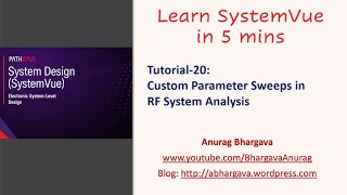 Tutorial20 Custom Parameter Sweeps for RF Systems [upl. by Eniahs]