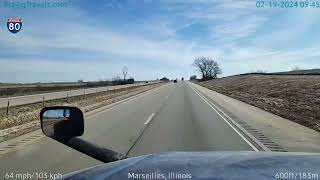 BigRigTravels LIVE  North Utica to Joliet to Hampshire IL 21924 [upl. by Eycats142]