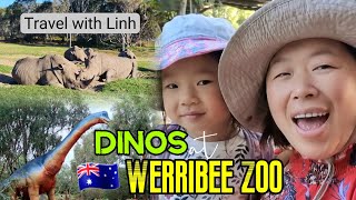 Dinos at Werribee Zoo in Melbourne  Travel with Linh [upl. by Figge]