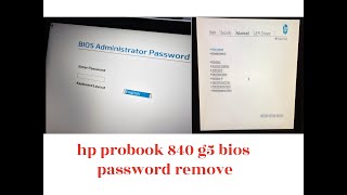 hp probook 840 g5 bios password remove [upl. by Notsob]