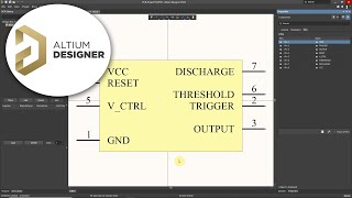 Création de composantslibrairie schématique  Altium Designer [upl. by Ecadnac]