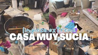 CASA MUY SUCIA 🥴  LIMPIA CONMIGO  LIMPIEZA EXTREMA  MOTÍVATE A LIMPIAR casa tipo infonavit 🧹 [upl. by Soane276]