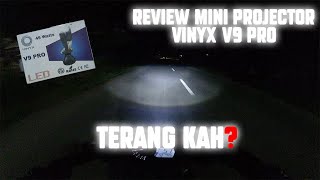 Review Mini Projector Vinyx V9 Pro  RZK Motorider [upl. by Ahsekat]