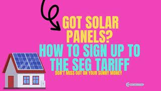 Got Solar Panels Heres How To Setup Your SEG Smart Export Guarantee Tariff [upl. by Yardna]