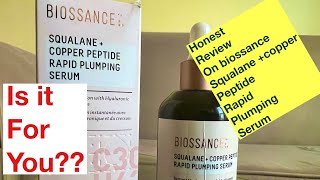 My unfiltered thoughts on Biossance squalane copper peptide plumping serum [upl. by Midian]