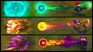 Dragon Trainer Tristana vs Omega Squad vs Bewitching Legendary vs Epic Skins Comparison LoL [upl. by Ilrak]