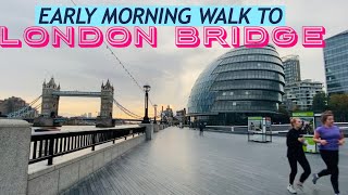 EARLY MORNING WALK TO LONDON BRIDGE VIA TOOLEY STREET LONDON AT TIER 2 LOCKDOWN [upl. by Rior]