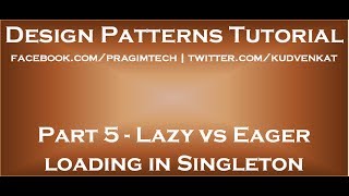 Lazy vs Eager loading in Singleton [upl. by Katherina]