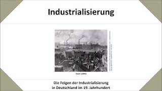 Folgen der Industrialisierung in Deutschland im 19 Jahrhundert soziale Frage  Urbanisierung [upl. by Egbert]