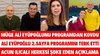 MÜGE İLE ALİ EYÜPOĞLU AYRILDI 2SAYFA PROGRAMI ACUN ILICALI DEVREYE GİRDİ YETER SİBELCAN SEDA SAYAN [upl. by Eneladgam858]