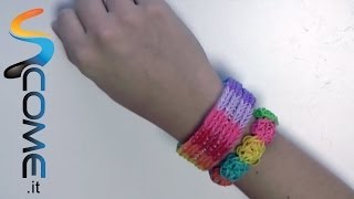 Tutorial braccialetti elastici fishtail con Rainbow loom [upl. by Wrigley]