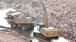 Caterpillar 320D Excavator loading Volvo dumper [upl. by Aicelef]