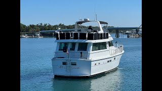 1990 54 Hatteras ED drone shot [upl. by Hayyikaz]