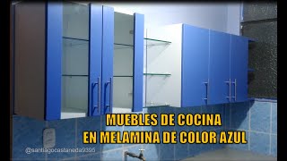 MUEBLES DE COCINA EN COLOR AZUL [upl. by Enelahs412]